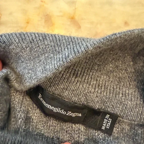 Ermenegildo Zegna Mens Pullover Sweater Dark Gray Classis Winter Autumn 2XL - Picture 3 of 7